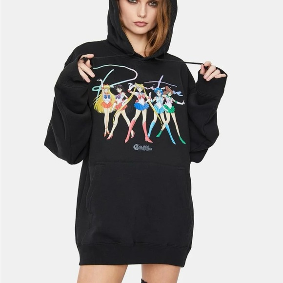 Primitive × Sailor Moon Black Hoodie — Size M — Rare Collab - Picture 1 of 7